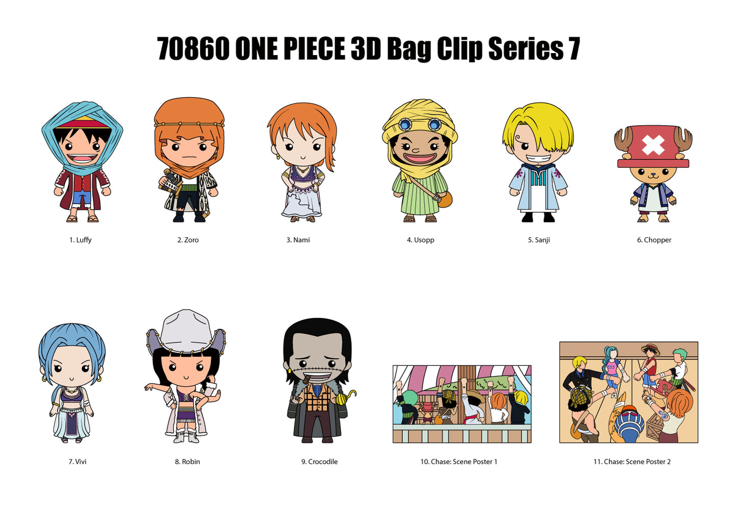 One Piece 3D Foam Bag Clip Series 7