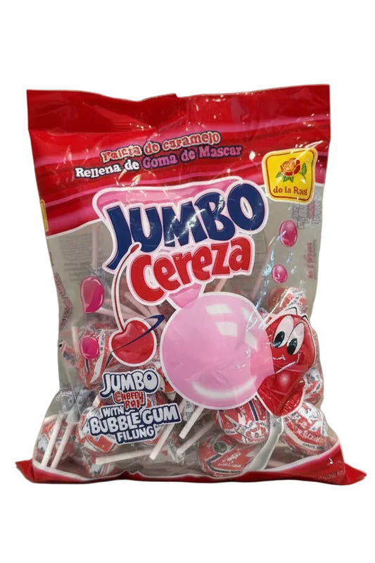 Cherry Lollipops with Gum Inside